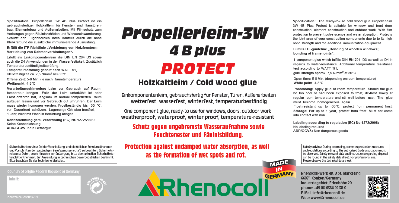 Rhenocoll Propellerleim 3W 4B plus Protect